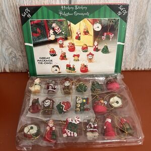Set Of 18 Polystone Ornaments Hickory Dickery Package tie on‎ mini ornaments